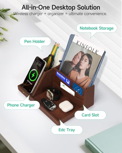 Fast Wireless Charging Station with Desk Organizer for iPhone - Image 5