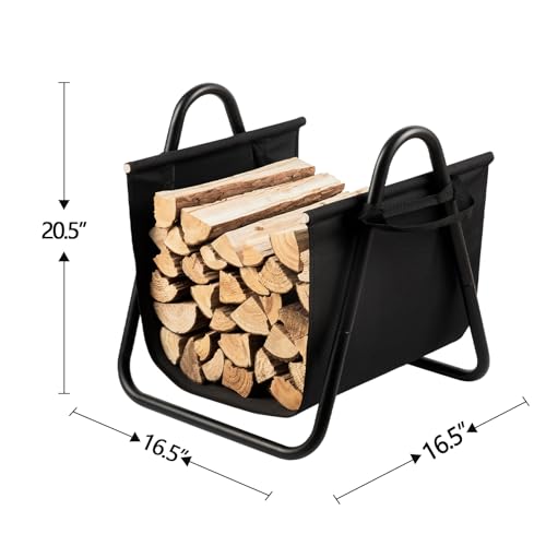 AMAGABELI GARDEN & HOME Fireplace Log Holder with Canvas - Image 4