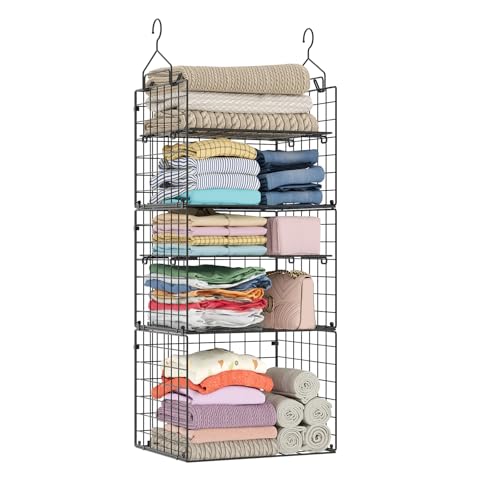 X-cosrack Closet Hanging Organizer Shelves - 5 Tier Wardrobe - Image 2