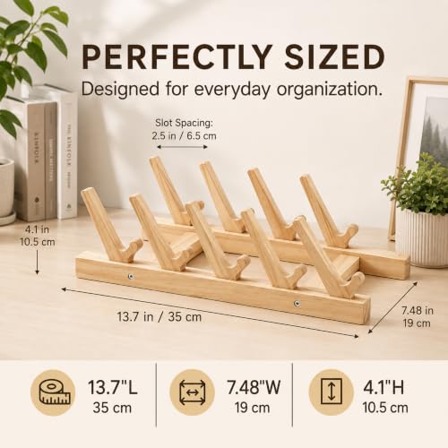 2 Pack Wooden Puzzle Rack with a 60° Tilt & 5 Slot Angled - Image 3
