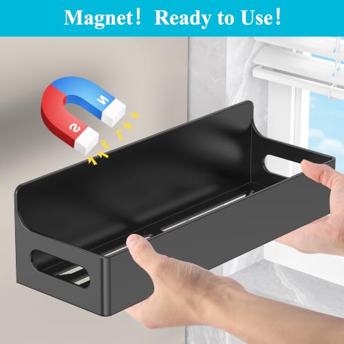 HuggieGems Magnetic Water Bottle Holder for Fridge Black, 4 Pack - Image 7