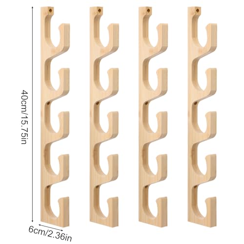 Solid Bamboo Fishing Rod Holders Wall Mounted Rack | Home Organization - Image 3