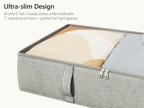 2-Pack Under Bed Storage Containers, 6 Inches Tall Clothes - Image 7