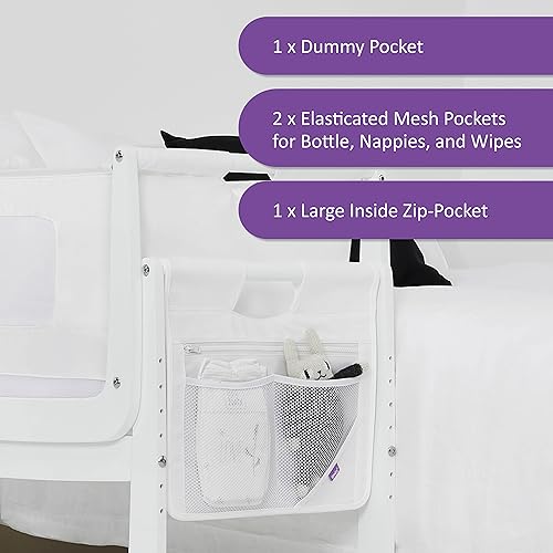 Snuz SnuzPod Hanging Diaper Caddy and Bedside Organizer, White - Image 6