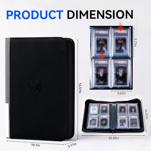 Graded Card Binder 4 Pocket, Holds 40 PSA Slabs for PSA CGC CSG - Image 3