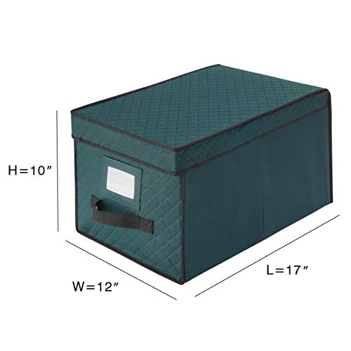 Ornament Storage Box-Green Holiday Organizer Cube- 24 - Image 4