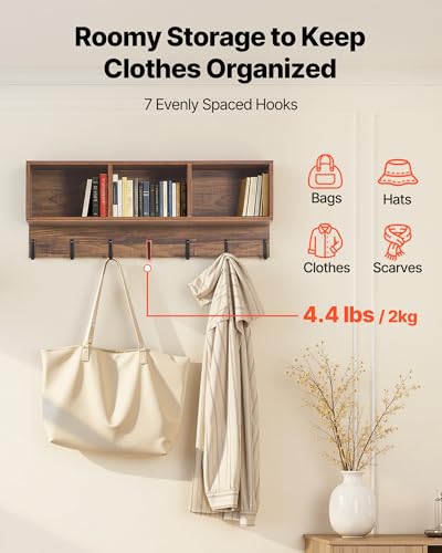 VEVOR Coat Rack with Shoe Bench, 3-in-1 Shoe Coat Rack - Image 5