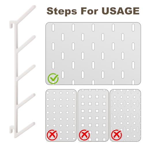 Novabright 4pcs Pegboard 3/5 Spot Thread Angled Spool Hooks - Image 5