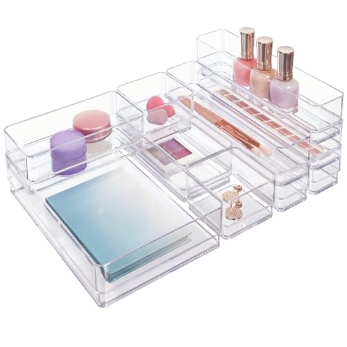 STORi SimpleSort 10-Piece Stackable Clear Drawer Organizer Set | - Image 2