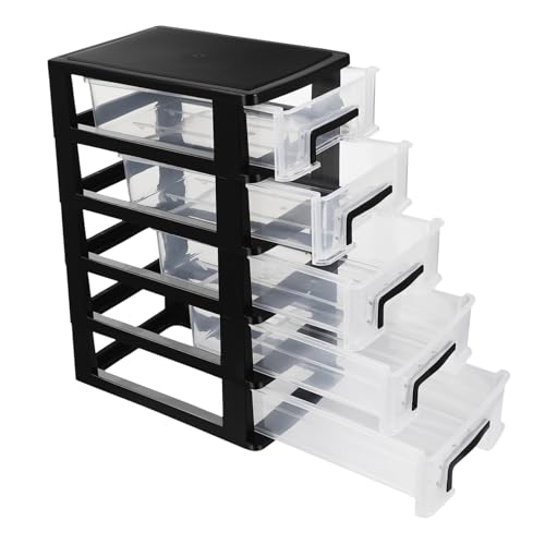 5-Tier Plastic Drawer Storage Cabinet Portable Organizer - Image 2