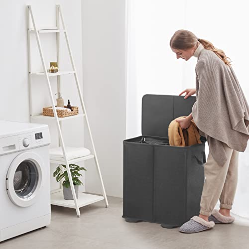 Lifewit Double Laundry Hamper with Lid, Removable Laundry Bags - Image 3