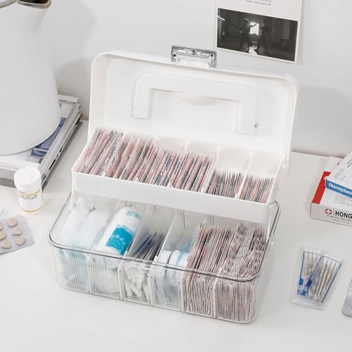 Plastic Bandages Organizer with Lid and Adjustable Dividers - Image 5