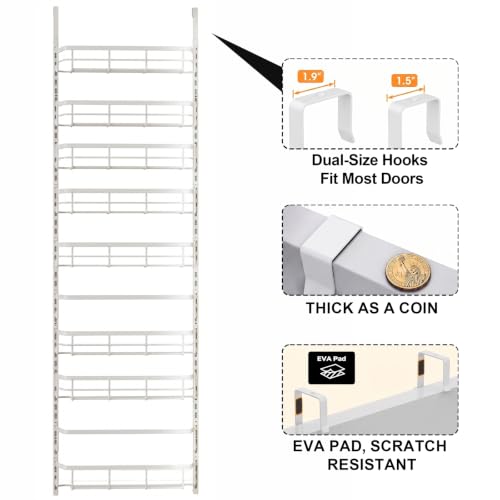Over The Door Pantry Organizer, 10 Tier Pantry Door Organizers - Image 3
