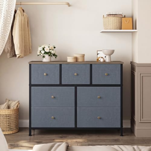 OLIXIS 7 Drawer Fabric Dresser, Storage Tower for Bedroom - Image 3