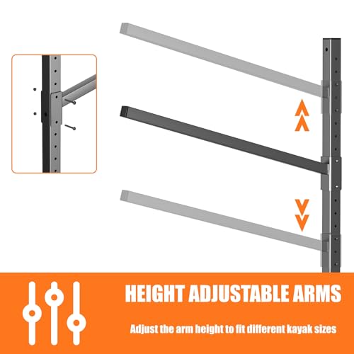 TORACK Heavy-Duty Kayak Storage Rack, Wall Mount Kayak - Image 5