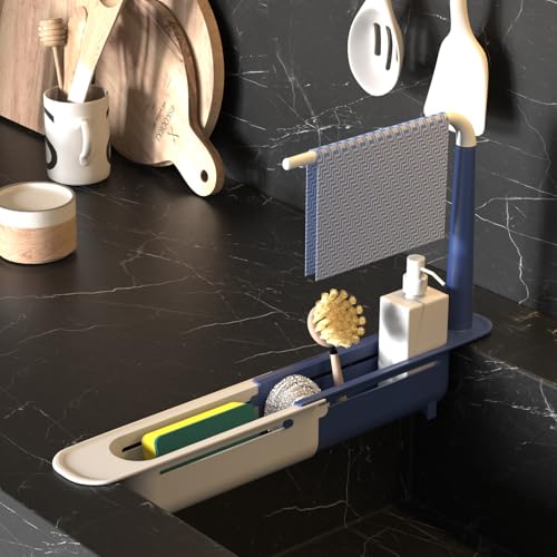 Telescopic Sink Storage Rack with 2 Sponge - Sink Caddy Sponge - Image 6