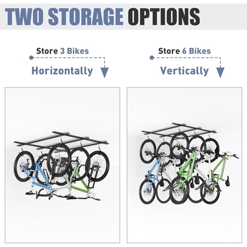 WALMANN Garage Ceiling Bike Rack, Adjustable Overhead | Garage Storage - Image 5