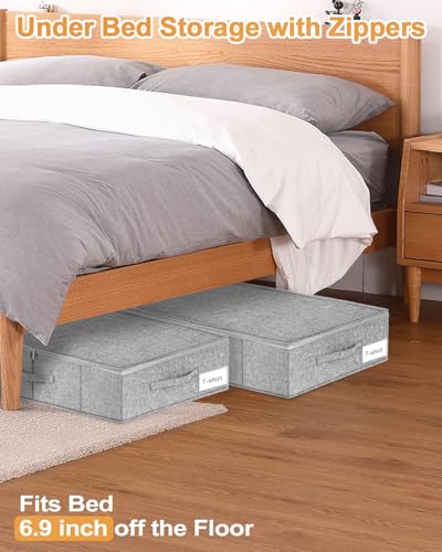 punemi 6.7 in Tall Sturdy Under Bed Storage Containers with Lid - Image 4