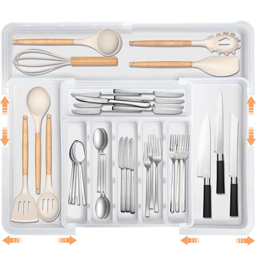 Spaclear Large Silverware Drawer Organizer Expandable Kitchen - Image 2