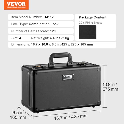 VEVOR 120 PSA Graded Card Storage Box 4 Slots, with Coded - Image 4