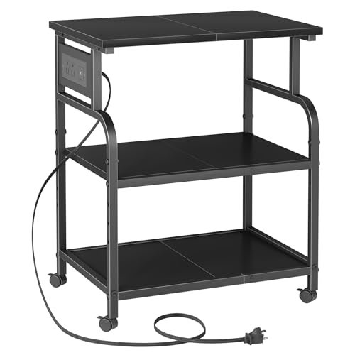 YAOHUOO 3 Tier Large Printer Stand with Power | Home Organization - Image 2