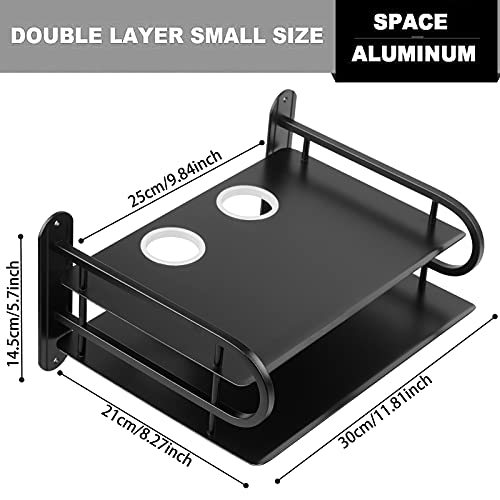 Z-Color Black Metal Double Wireless WiFi Router Stor | All Products - Image 3