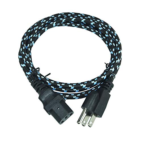 FILSHU 16 AWG Heavy Duty 3 Prong Braided Power Cord, 5 Feet - Image 2