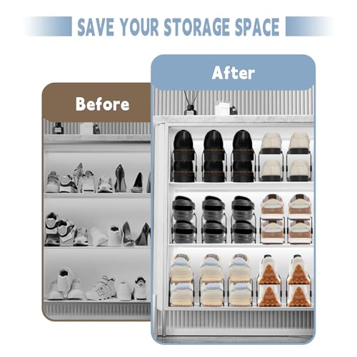 CiBiZi Shoe Slots Organizer 10Pack Metal Shoe Stackers for a Pair - Image 6