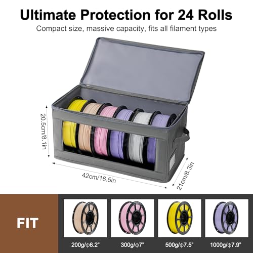 4-Pack Large Filament Storage Boxes for 3D Printer Spools - Image 6