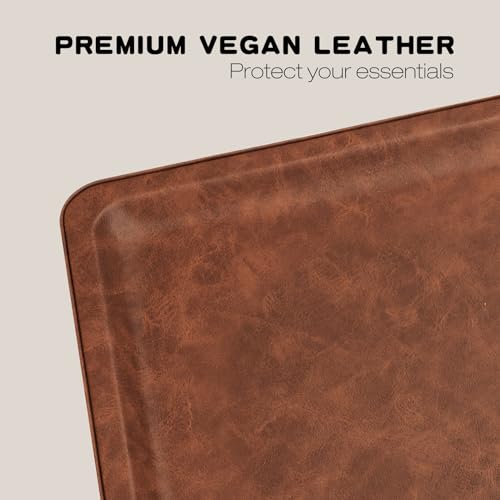 PU Leather Wireless Charging Station and Valet Tray, Gift for Men - Image 6