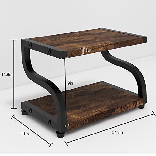 PUNCIA 2 Tier Wood Printer Stand with Storage Heavy Duty - Image 3