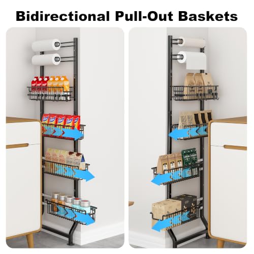 6-Tier Slim Corner Shelf, Spice Rack Narrow Storage Next - Image 7