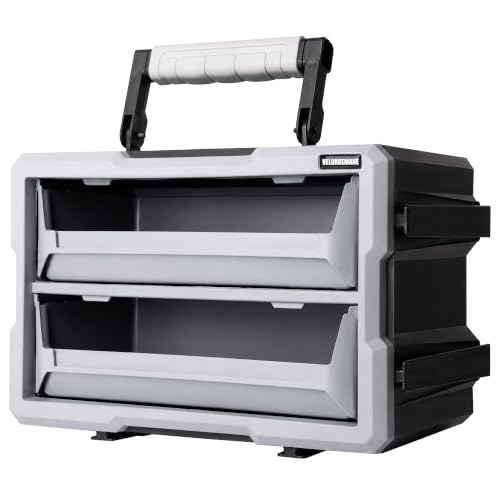Modular Stackable Storage Organizer, 2 Bin Interlocking - Image 2