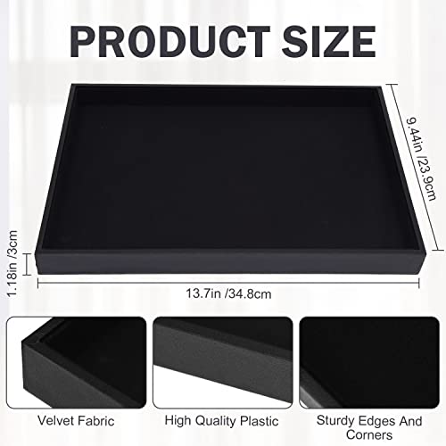 Black Velvet Stackable Jewelry Tray Showcase Display | Jewelry Organiz - Image 6
