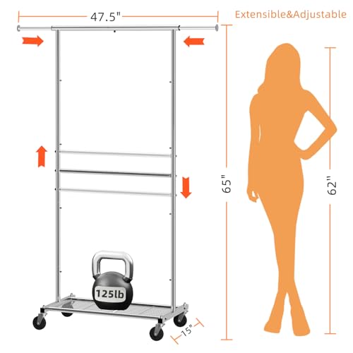 Simple Trending Clothing Garment Rack, Extendable Clothes Rack - Image 4