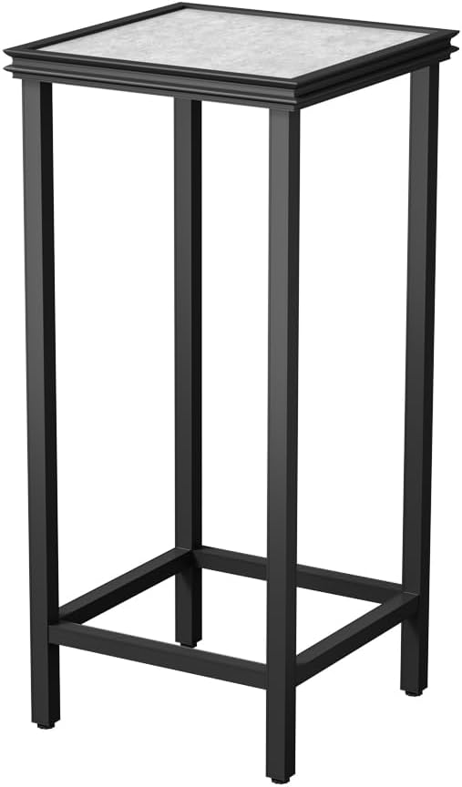 Tall Plant Stand Indoor, Modern Black Aluminum Alloy Plant Shelf, Corner Flower Pot Holder Organizer for Living Room, Balcony, Patio, Garden (L15.8 x W15.8 x H27.6 inch)