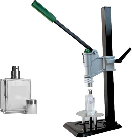 Manual Short Base Desktop Perfume Bottle Cap Sealer, 13-20mm Cap Diameter, Hand Operated Closure Tool (15mm)