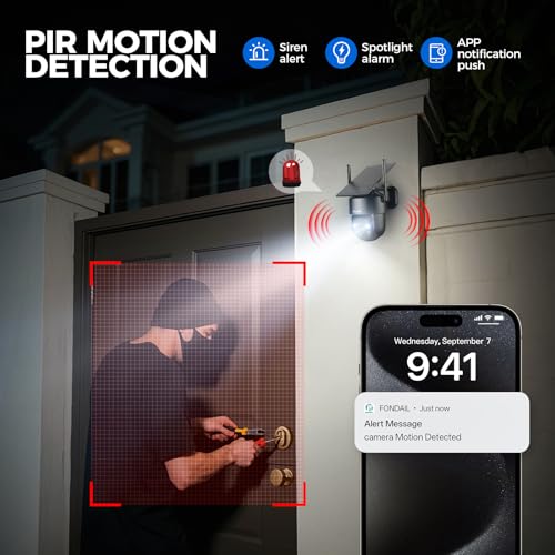 LITYMOL 2K 2.4g WiFi Security Cameras Wireless Outdoor, 360° View - Image 6