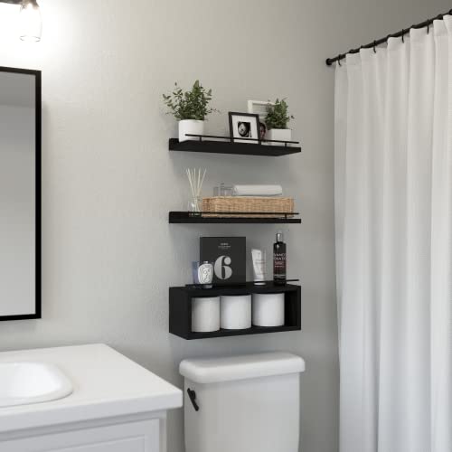 Floating Shelves for Wall with Cube Shelf, Wall Shelves - Image 3