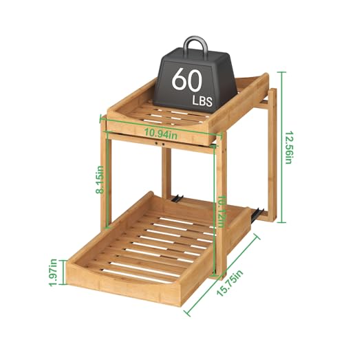 MHXW SXPN Bamboo Under Sink Organizer, 2 Pack Pull O | All Products - Image 4