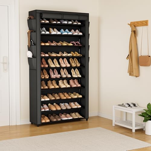 VTRIN Tall Shoe Rack with Cover, 10 Tier Shoe Organi | All Products - Image 3