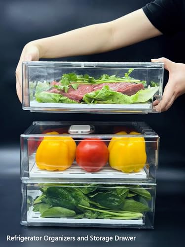 Refrigerator Organizers and Storage Drawer, Stackable Fruit - Image 5