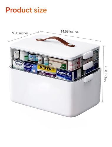 Medicine Cabinet Organizer Box for Medication Storage, 3-Tier - Image 3