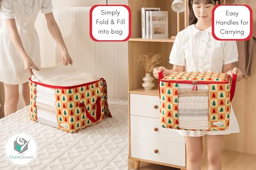 Canvas Storage Bags Designer Organizer 2 Pack – Seasonal - Image 4