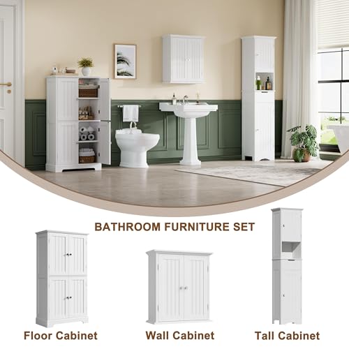 ChooChoo Bathroom Floor Cabinet with Adjustable Shelves - Image 6