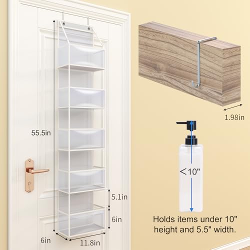 Fixwal 5-Shelf Over The Door Hanging Pantry Organizer, Room - Image 3