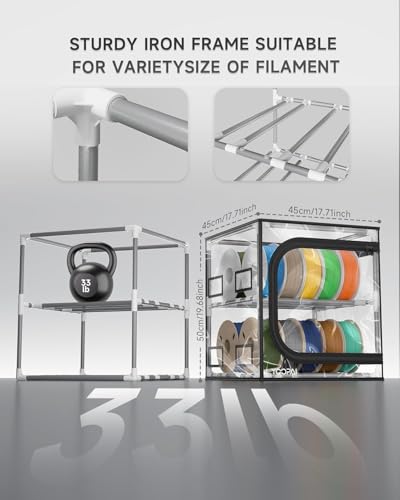 YOOPAI 3D Printer Filament Storage Box – 2 Tier Filament - Image 5
