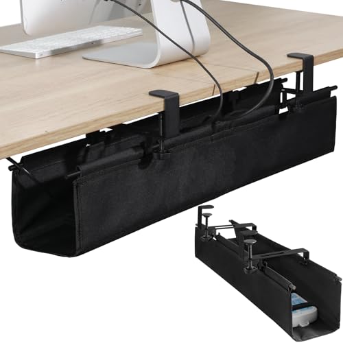 MAXECHO Under Desk Cable Management Tray 28" - Clamp on Wire - Image 2