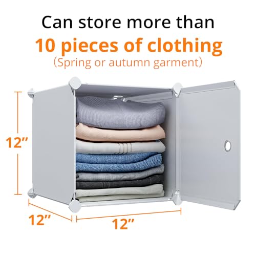 MAGINELS 5 Cube Storage Cabinet, Narrow Clothes Storage - Image 5