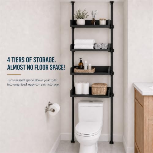 ALLZONE Tension Over The Toilet Storage Cabinet, No- | All Products - Image 7